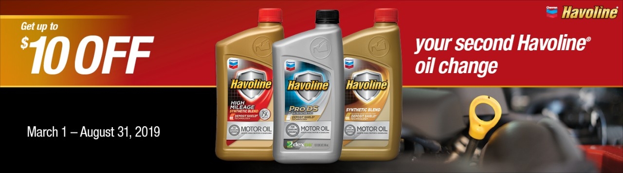 Havoline Oil Change Coupon