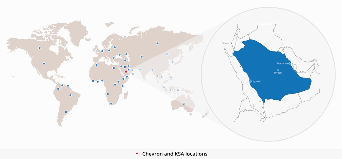 Chevron and KSA locations
